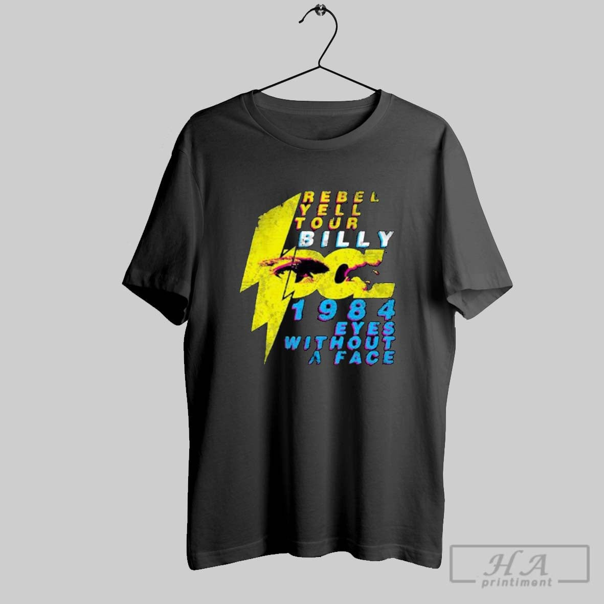 Official Billy Idol Rebel Yell Tour Retro - Adult & Kids T-Shirts, Sweatshirts & Hoodies apparel design preview 1
