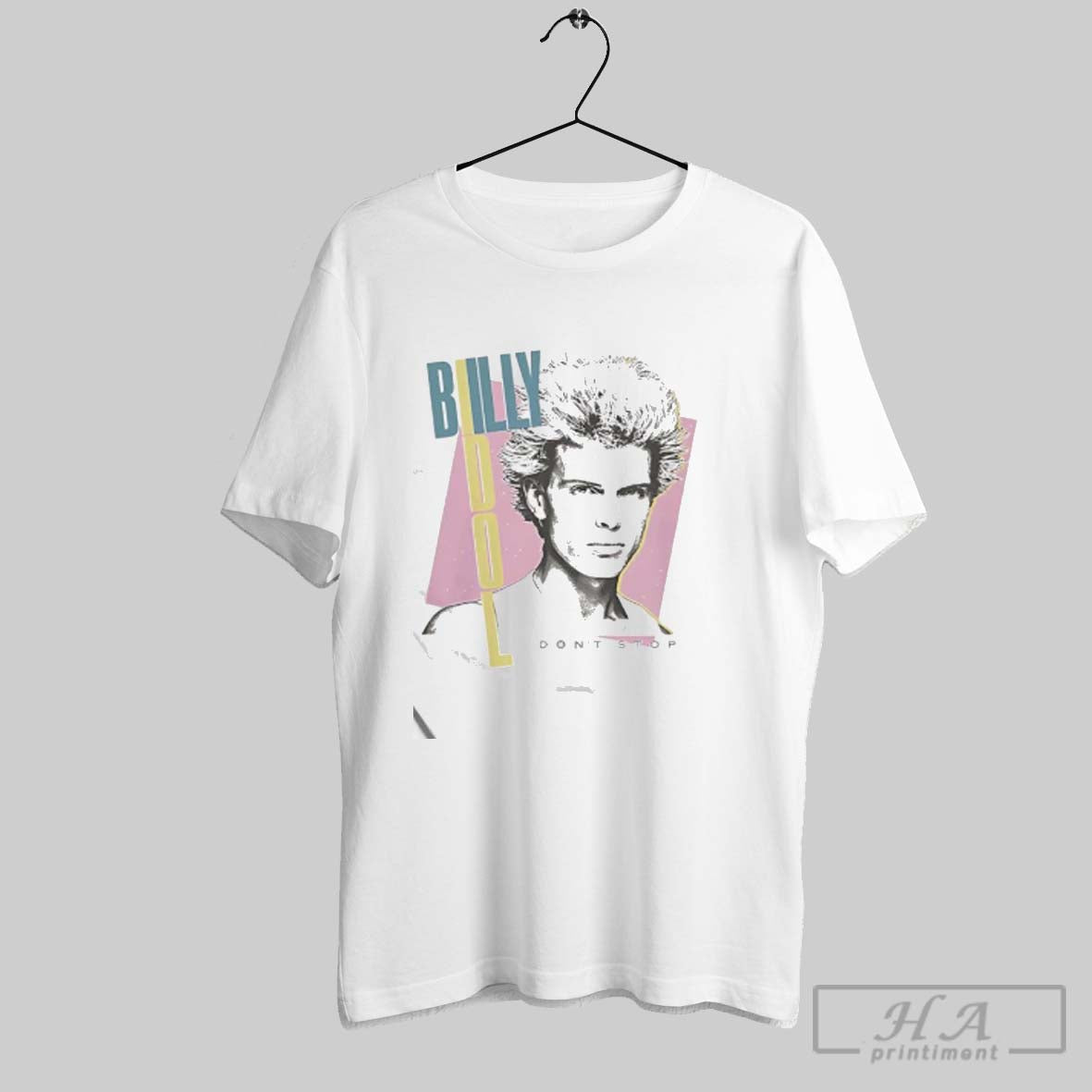 Official Billy Idol Dont Stop Ivory Graphic - Adult & Kids T-Shirts, Sweatshirts & Hoodies apparel design preview 1