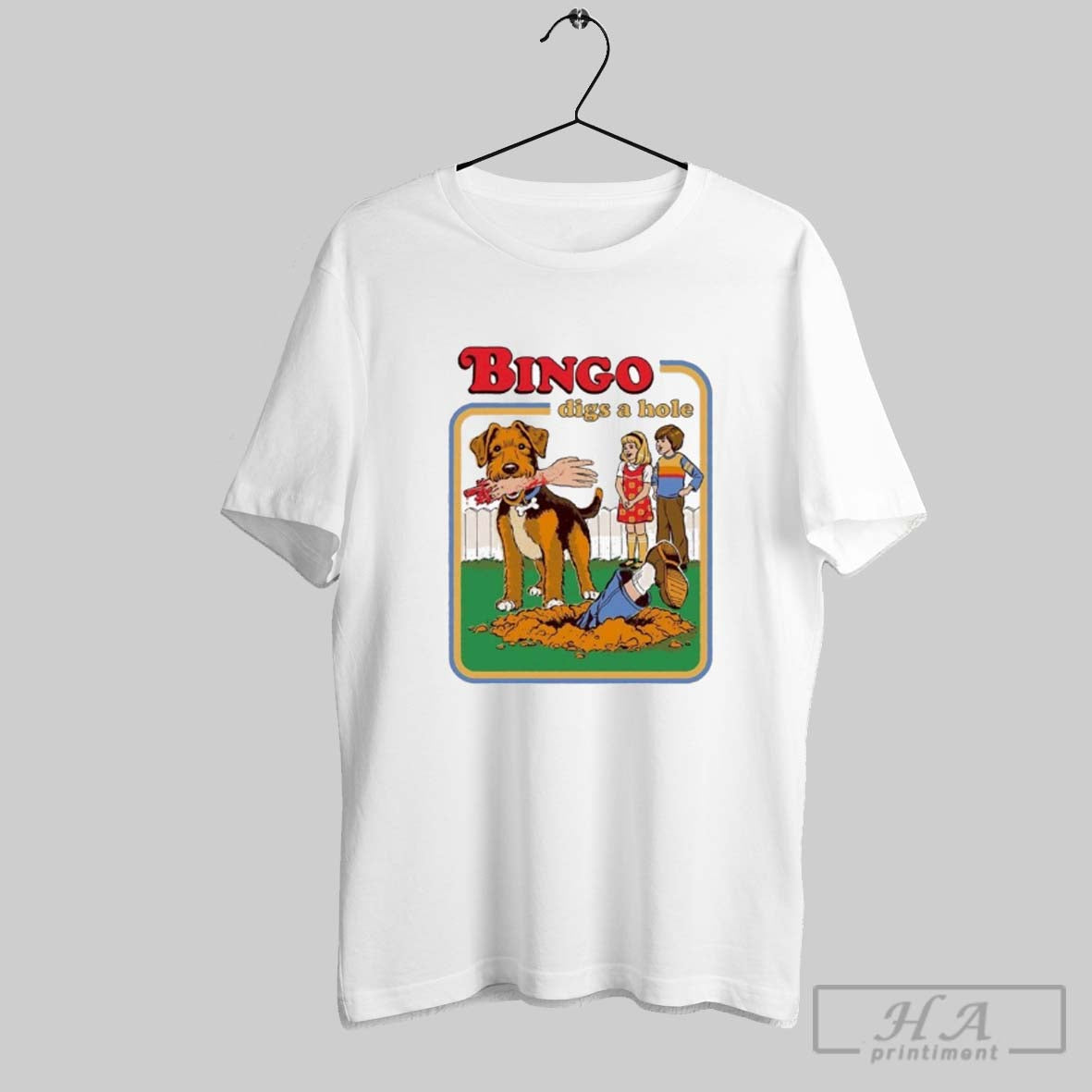 Official Bingo Digs A Hole Dog Hand - Adult & Kids T-Shirts, Sweatshirts & Hoodies apparel design preview 1