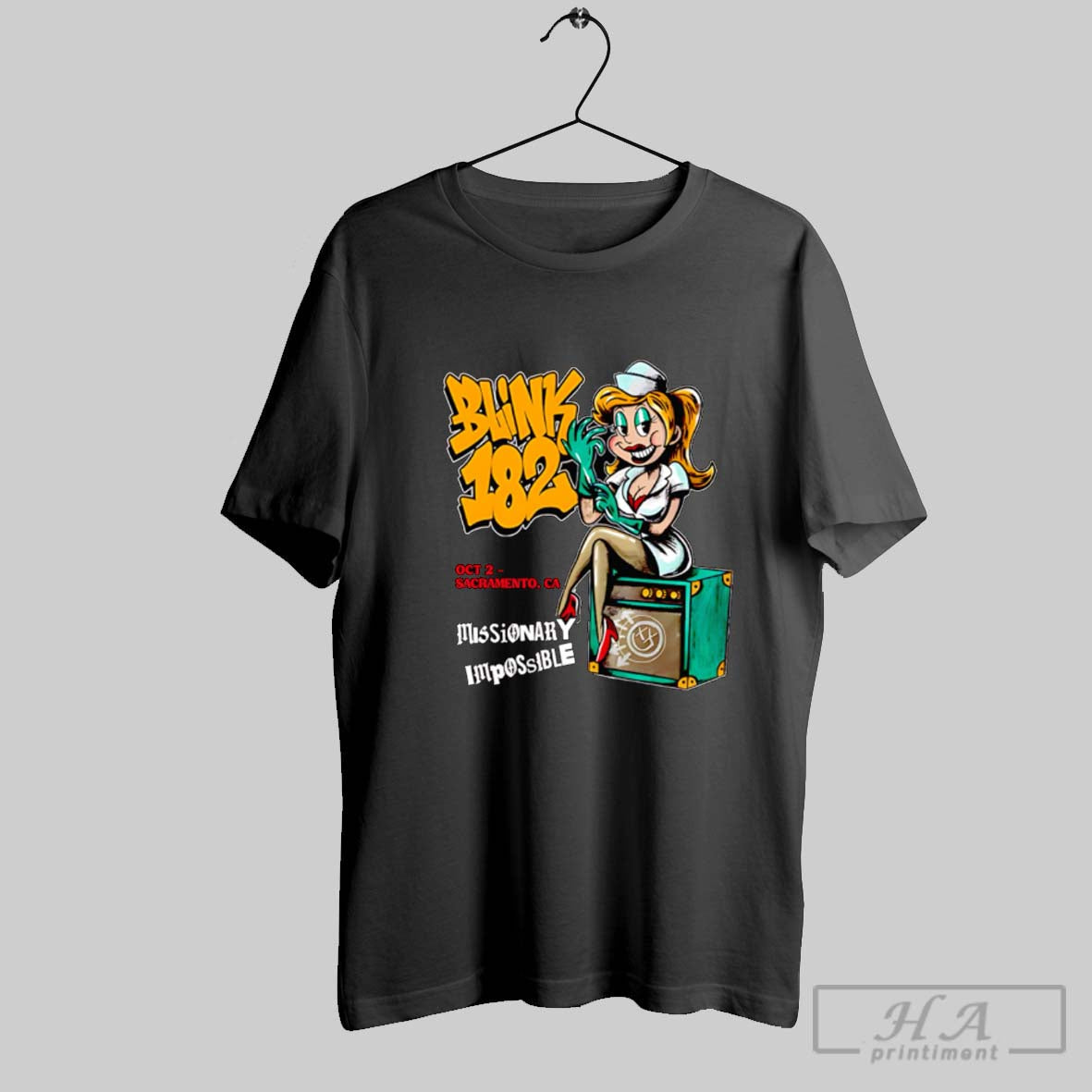 Official Blink 182 Aftershock Festival In Sacramento - Adult & Kids T-Shirts, Sweatshirts & Hoodies apparel design preview 1
