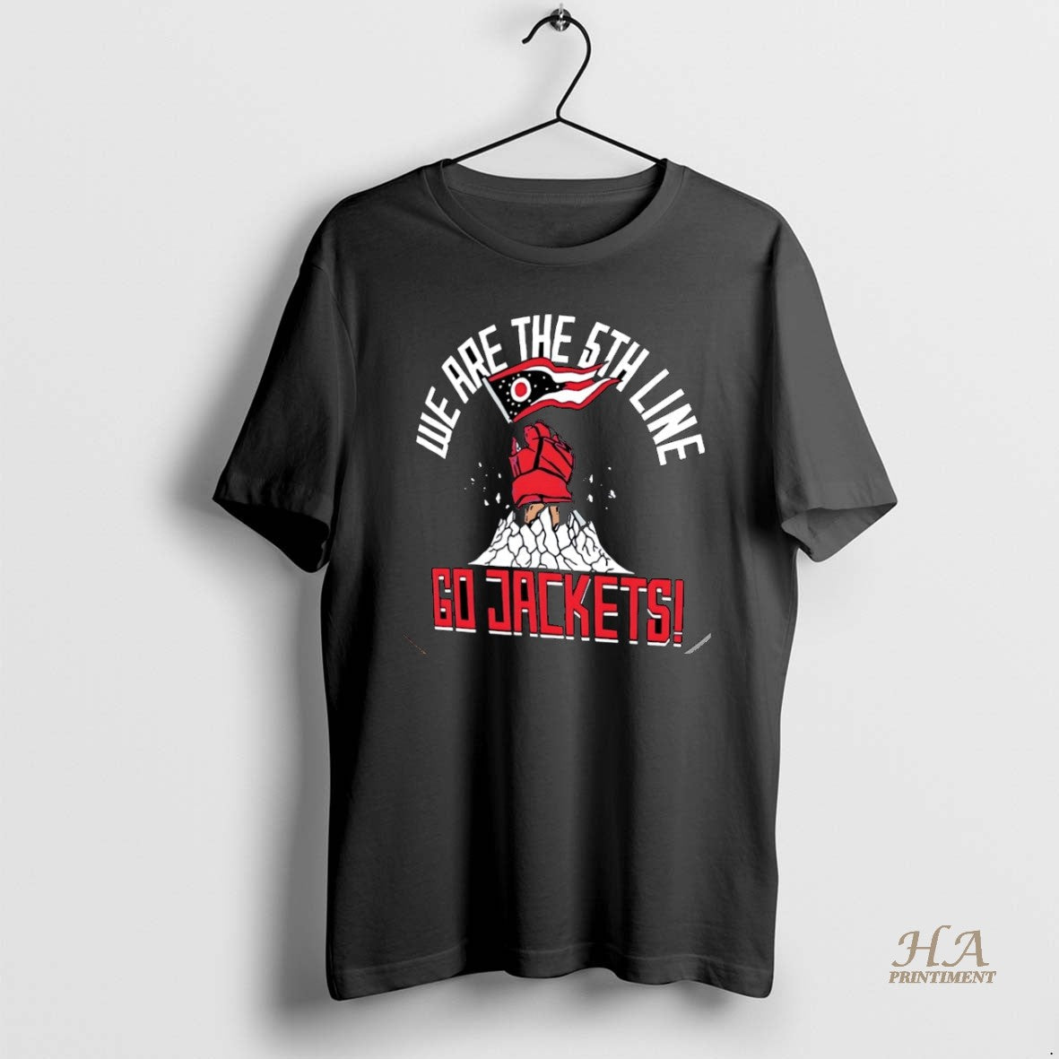 Official Blue Jackets We Are The 5th Line Go - Adult & Kids T-Shirts, Sweatshirts & Hoodies apparel design preview 1