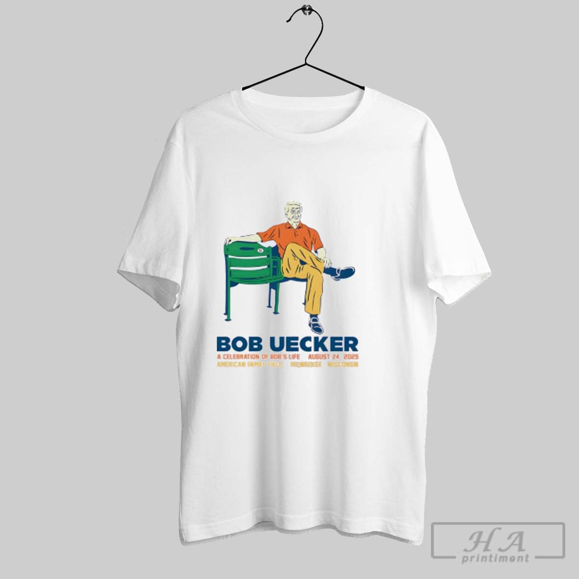 Official Bob Uecker A Celebration Of Bobs Life August - Adult & Kids T-Shirts, Sweatshirts & Hoodies apparel design preview 1