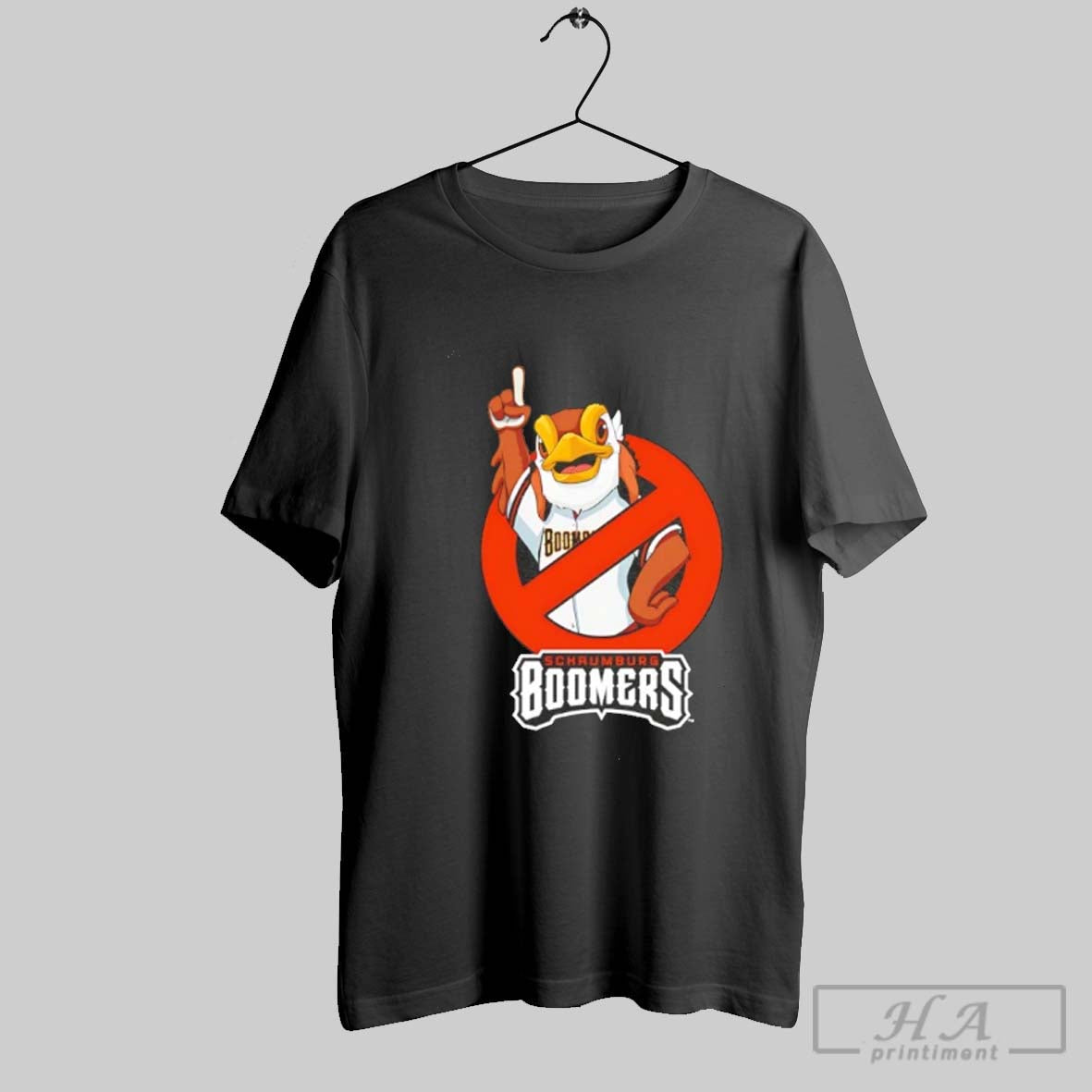 Official Boomers Ghostbusters Schaumburg Mascot - Adult & Kids T-Shirts, Sweatshirts & Hoodies apparel design preview 1