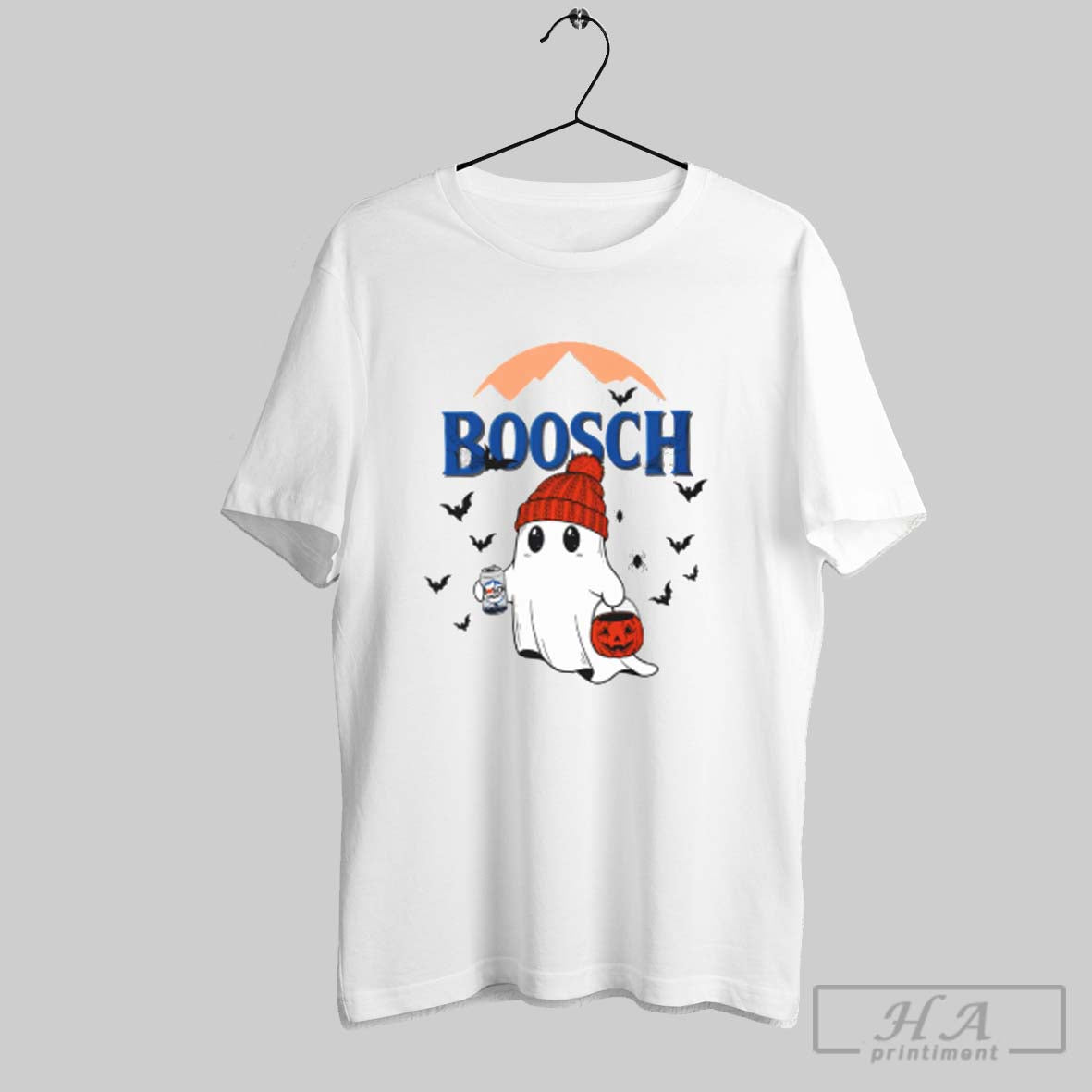Official Boosch Light Boo Ghost Halloween - Adult & Kids T-Shirts, Sweatshirts & Hoodies apparel design preview 1