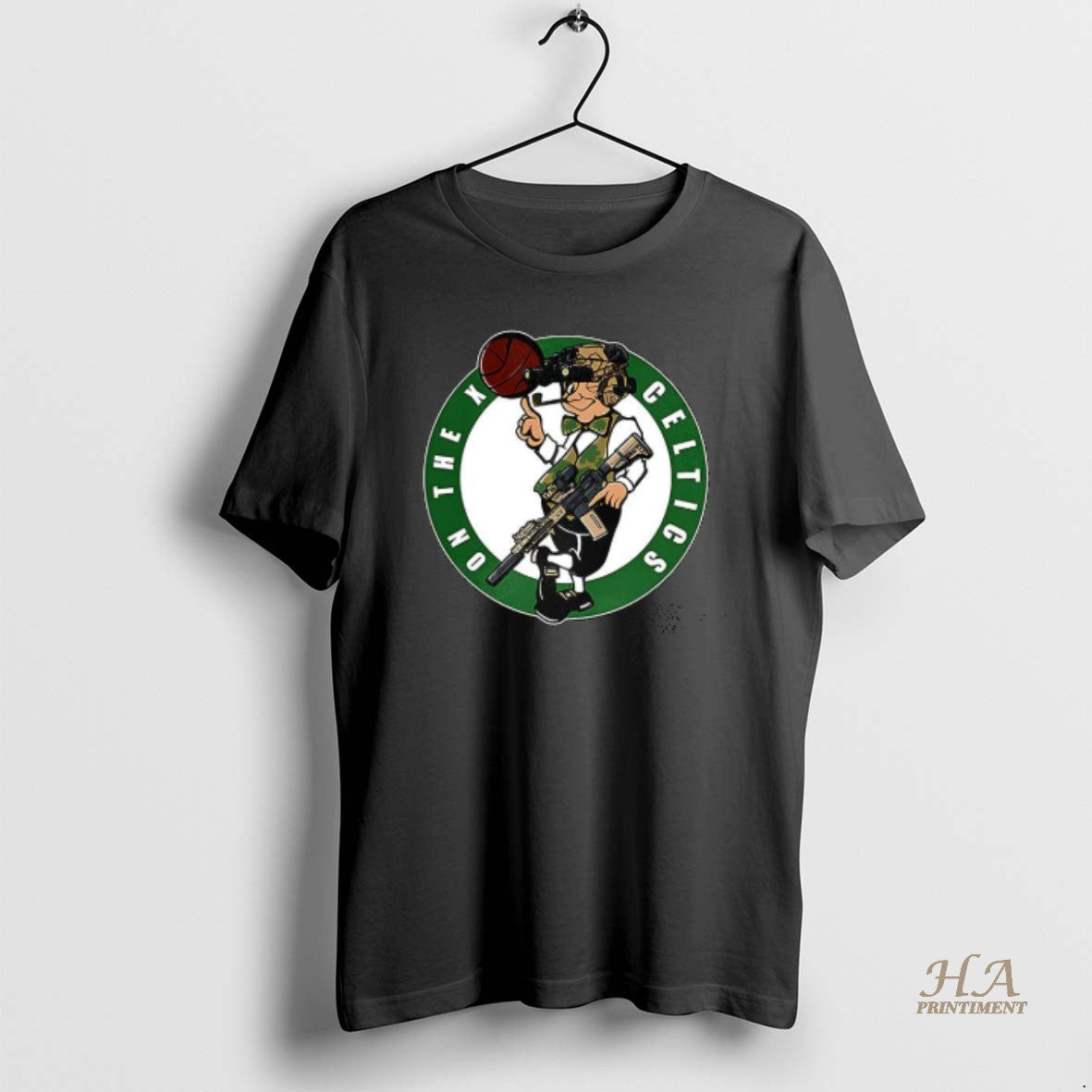 Official Boston Celtics Basketball Soldier Logo - Adult & Kids T-Shirts, Sweatshirts & Hoodies apparel design preview 1