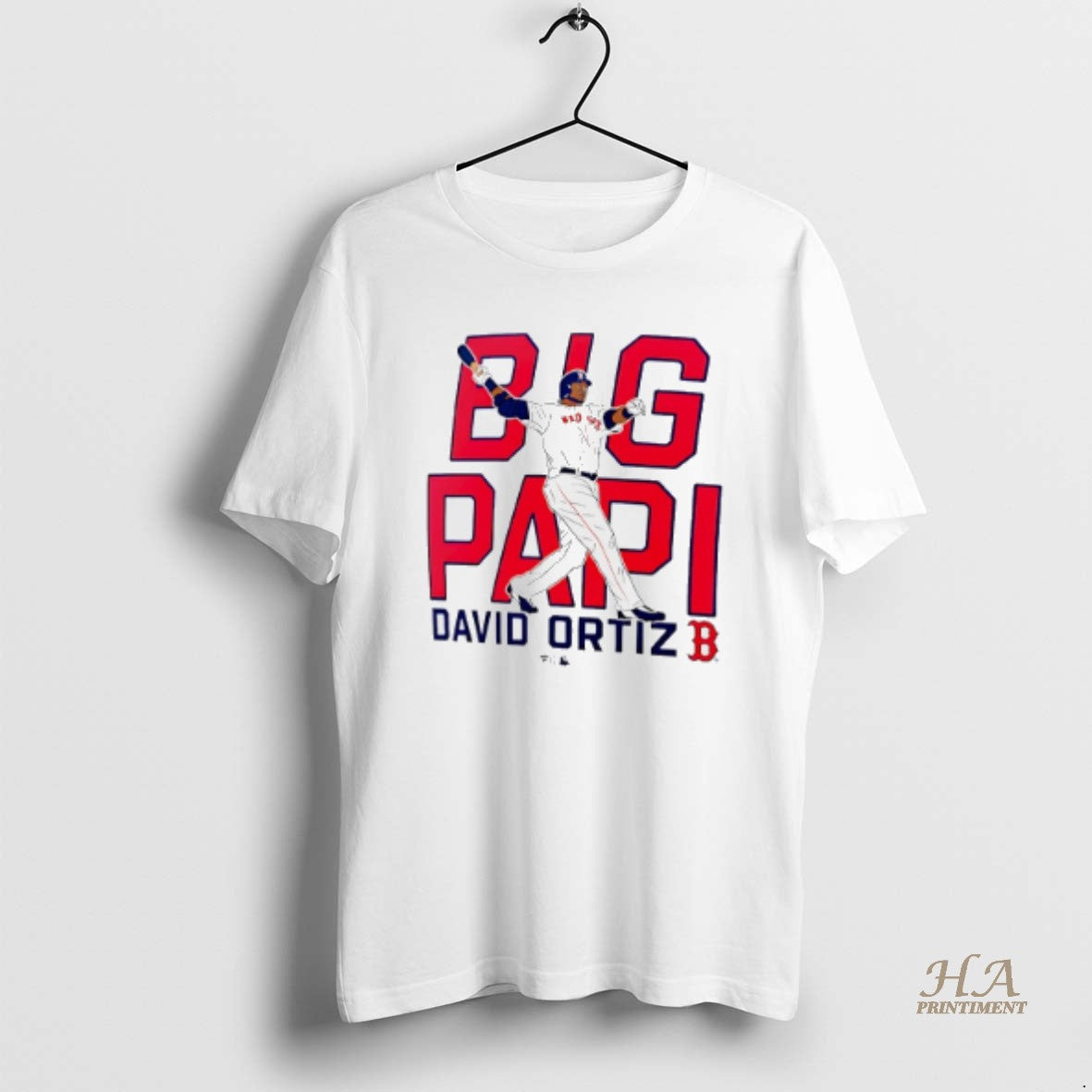Official Boston Red Sox David Ortiz Big Papi Cartoon - Adult & Kids T-Shirts, Sweatshirts & Hoodies apparel design preview 1