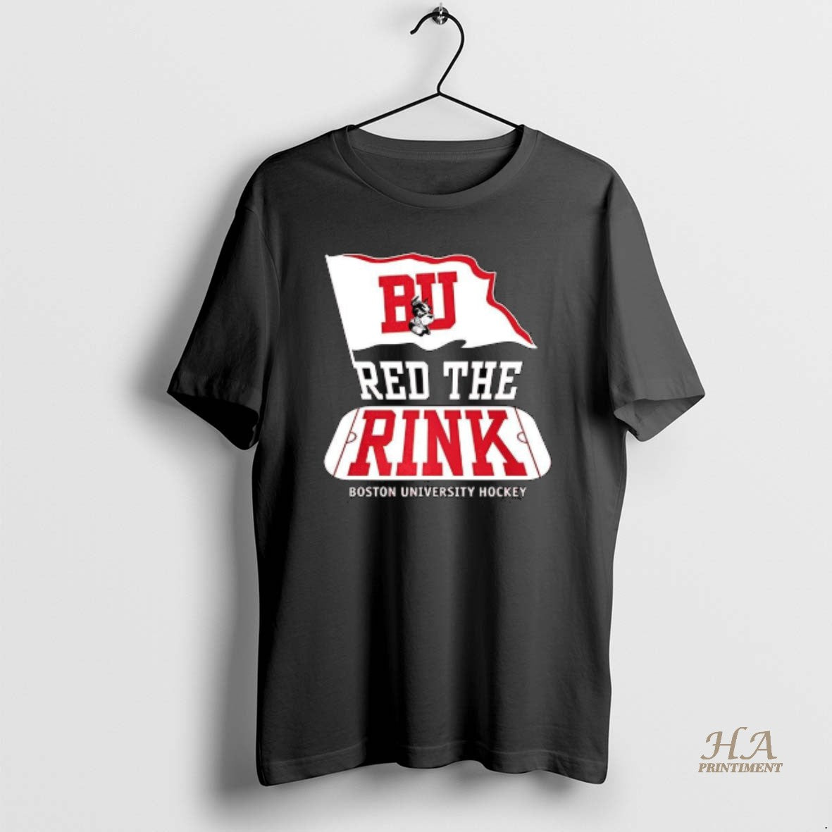 Official Boston University Hockey Red The Rink - Adult & Kids T-Shirts, Sweatshirts & Hoodies apparel design preview 1