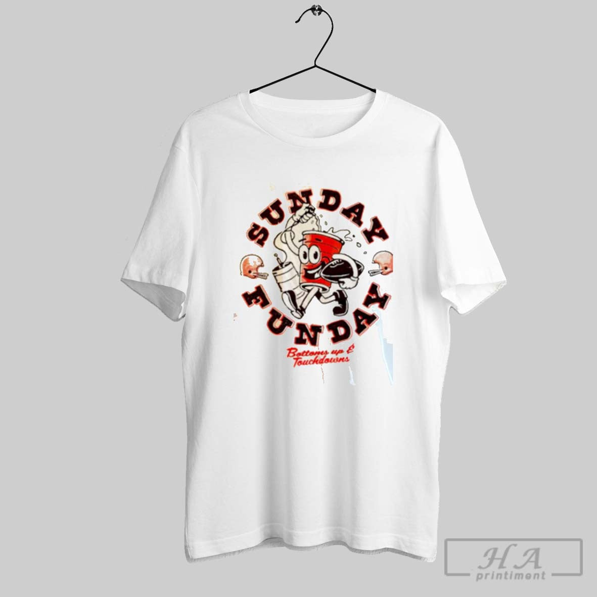 Official Bottoms Up Sunday Funday Bottons And - Adult & Kids T-Shirts, Sweatshirts & Hoodies apparel design preview 1