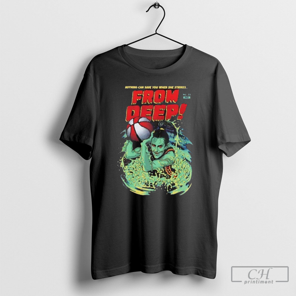 Official Caitlin Clark Nothing Can Save You When She - Adult & Kids T-Shirts, Sweatshirts & Hoodies apparel design preview 1