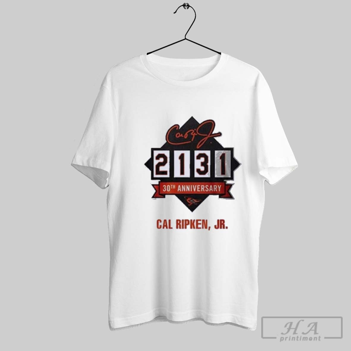 Official Cal Ripken Jr Iron Of Baseball Orioles 2131 - Adult & Kids T-Shirts, Sweatshirts & Hoodies apparel design preview 1
