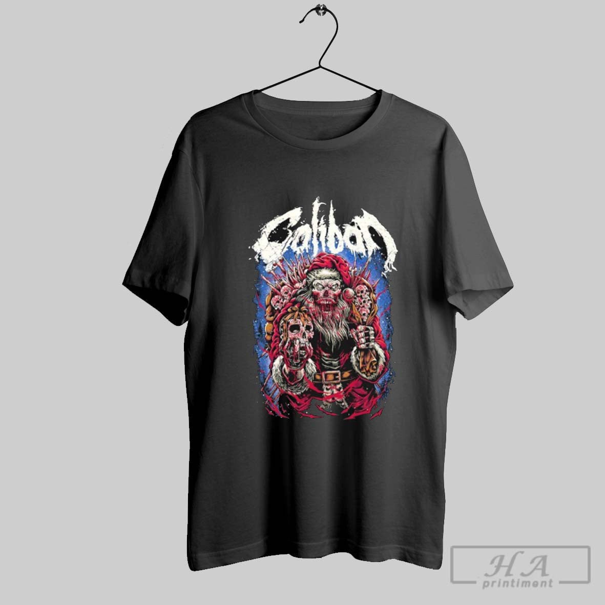 Official Caliban Evil Santa Christmas - Adult & Kids T-Shirts, Sweatshirts & Hoodies apparel design preview 1