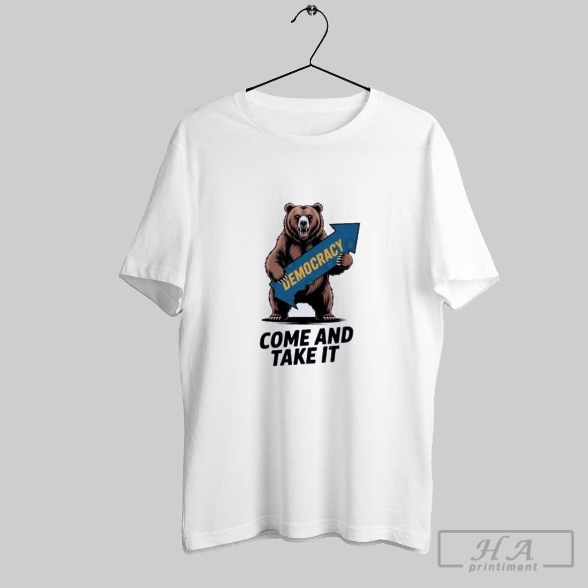 Official California Bear Democracy Come And Take It T - Adult & Kids T-Shirts, Sweatshirts & Hoodies apparel design preview 1