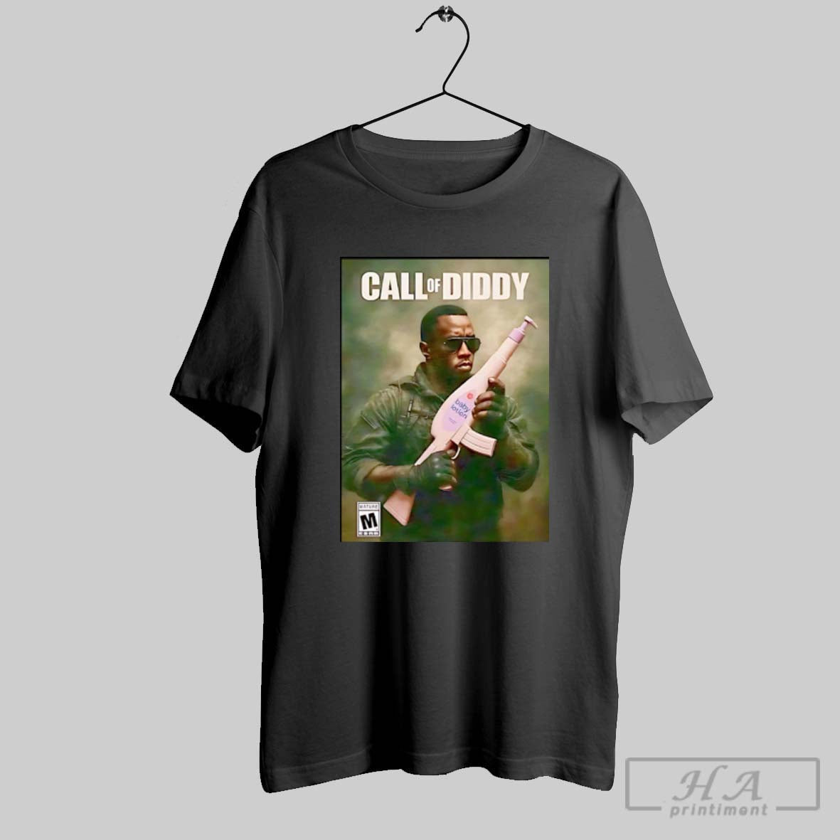 Official Call Of Diddy Video Game Parody Poster - Adult & Kids T-Shirts, Sweatshirts & Hoodies apparel design preview 1
