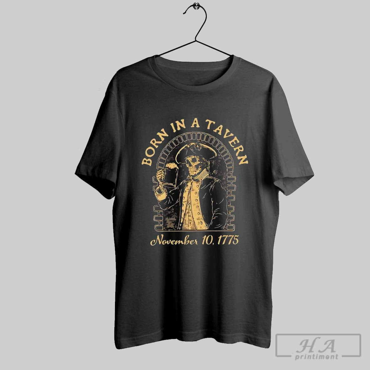 Official Captain Samuel Nicholas Born In A Tavern - Adult & Kids T-Shirts, Sweatshirts & Hoodies apparel design preview 1