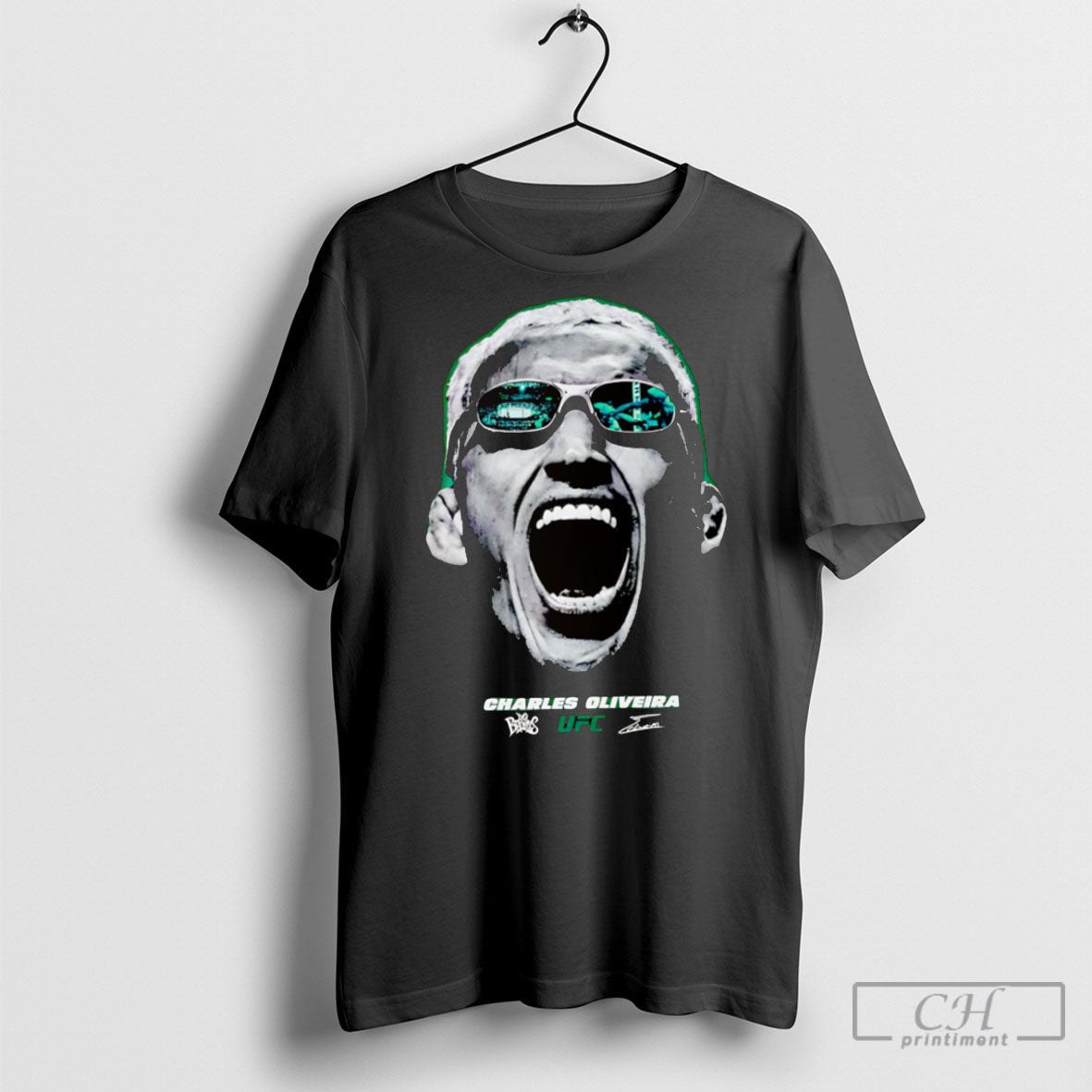 Official Charles Oliveira Fight Vision - Adult & Kids T-Shirts, Sweatshirts & Hoodies apparel design preview 1