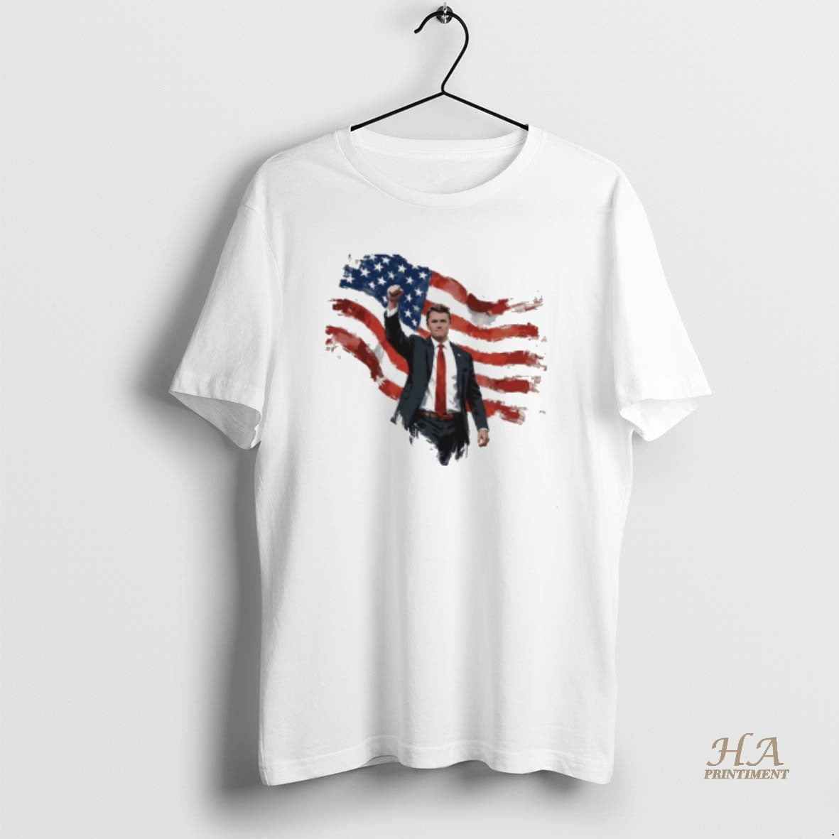Official Charlie Kirk Fight American Flag - Adult & Kids T-Shirts, Sweatshirts & Hoodies apparel design preview 1
