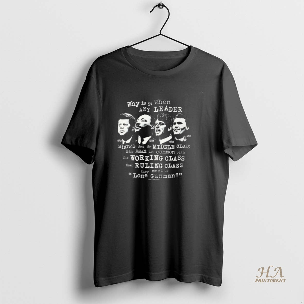 Official Charlie Kirk John F Kennedy Martin Luther - Adult & Kids T-Shirts, Sweatshirts & Hoodies apparel design preview 1
