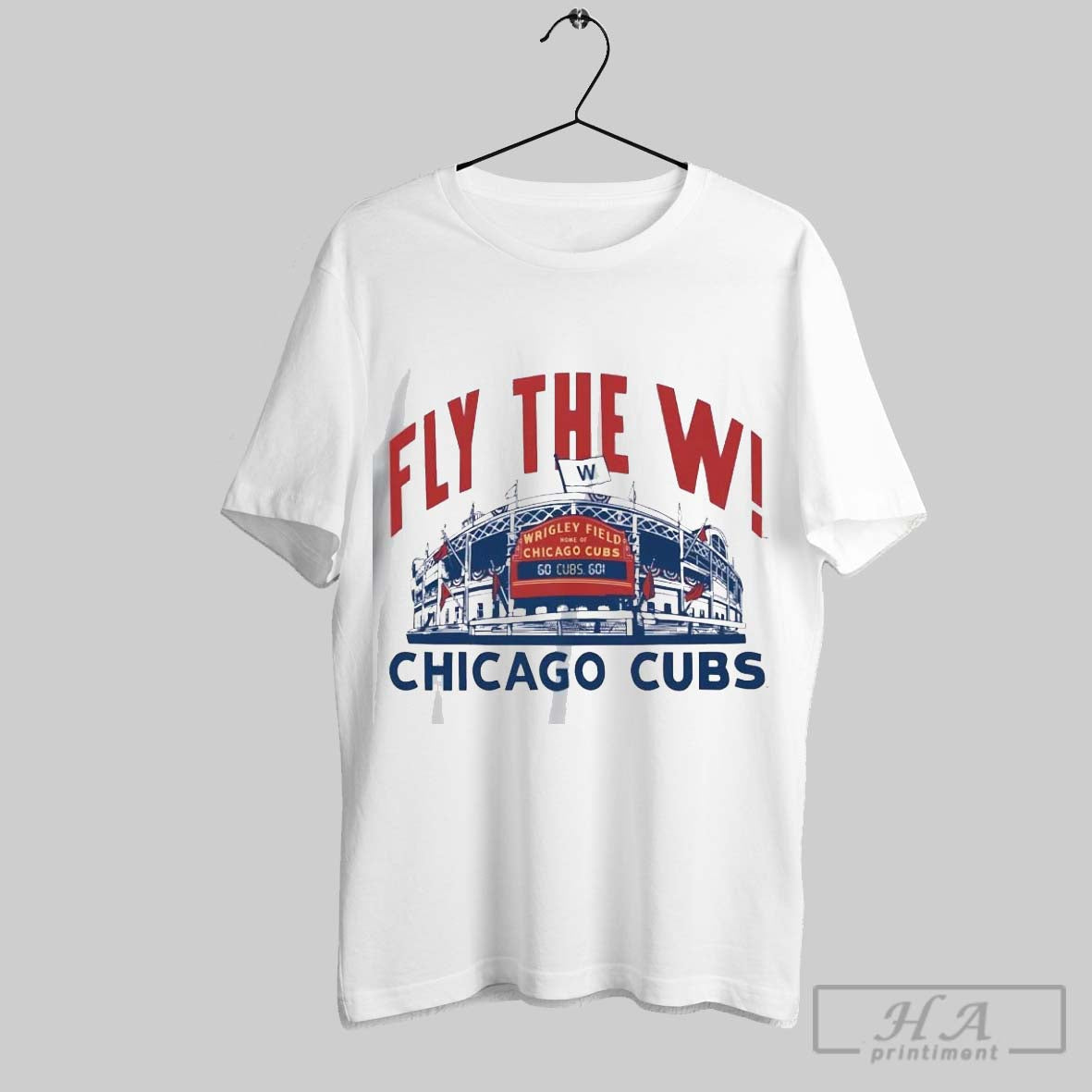 Official Chicago Cubs Fly The W Stadium - Adult & Kids T-Shirts, Sweatshirts & Hoodies apparel design preview 1