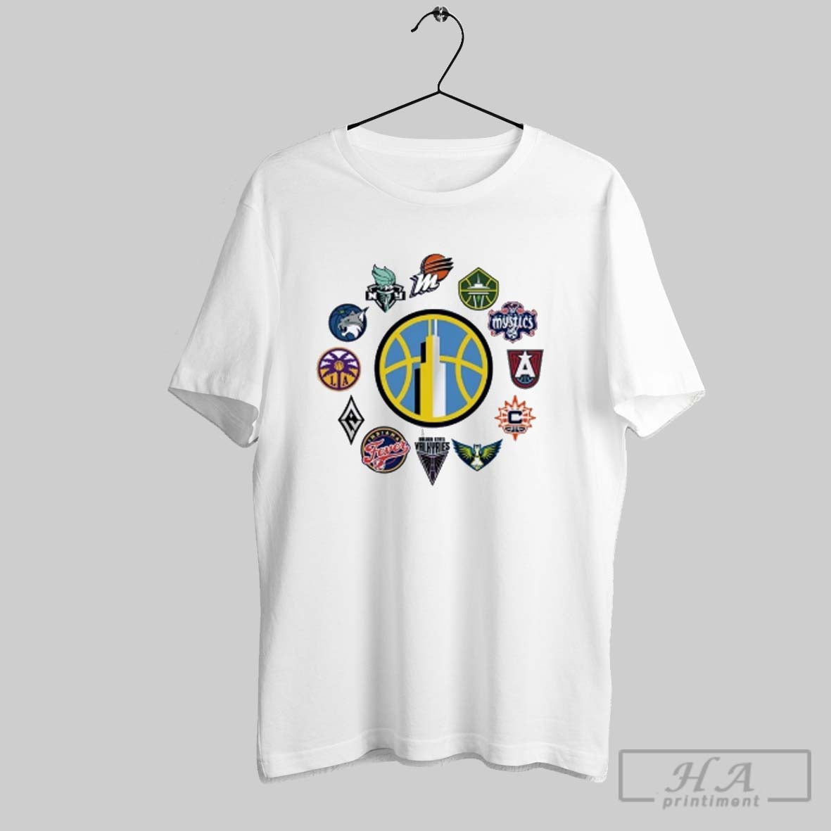 Official Chicago Sky Wnba Teams Logo - Adult & Kids T-Shirts, Sweatshirts & Hoodies apparel design preview 1