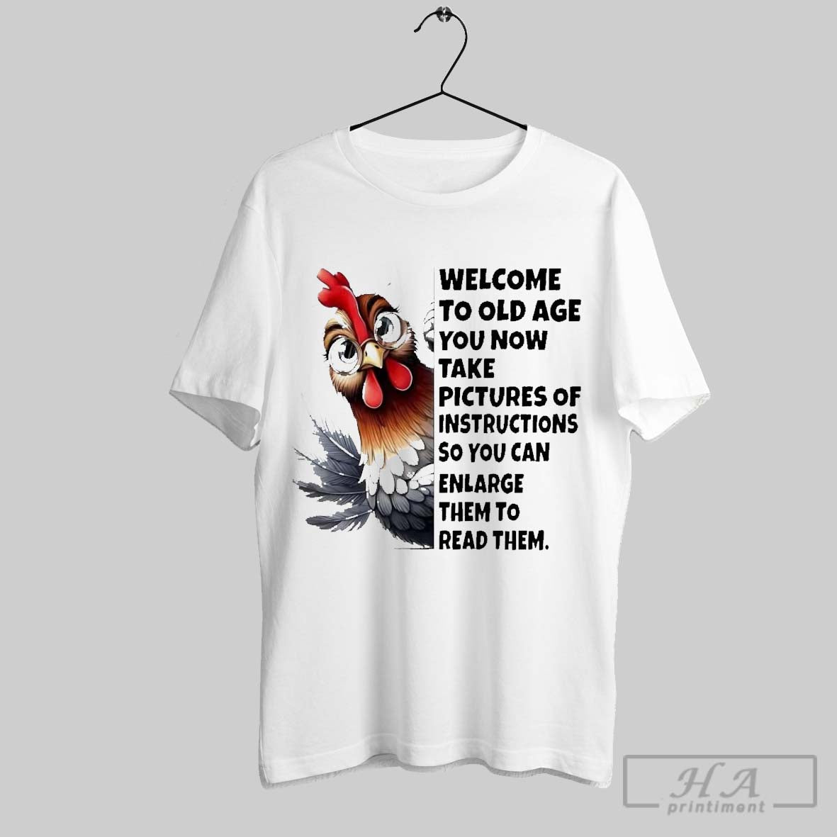 Official Chicken Welcome To Old Age You Now Take - Adult & Kids T-Shirts, Sweatshirts & Hoodies apparel design preview 1