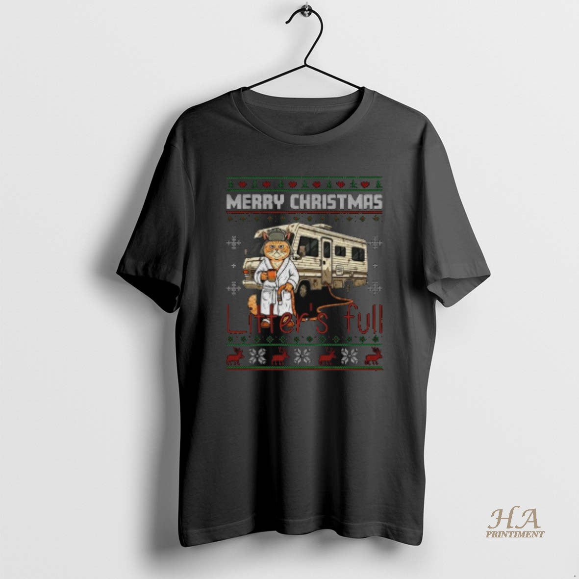 Official Christmas Vacation Parody Cat Litters Full - Adult & Kids T-Shirts, Sweatshirts & Hoodies apparel design preview 1