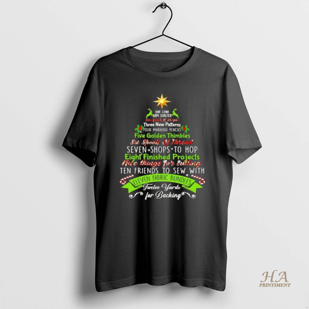 Official Christmas Tree Eleven Fabric Bundles Twelve - Adult & Kids T-Shirts, Sweatshirts & Hoodies apparel design preview 1