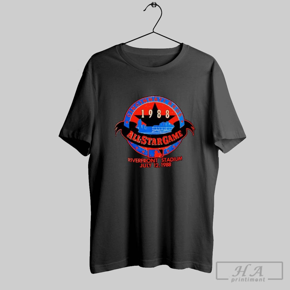 Official Cincinnati Reds 1988 All Star Game Vintage - Adult & Kids T-Shirts, Sweatshirts & Hoodies apparel design preview 1