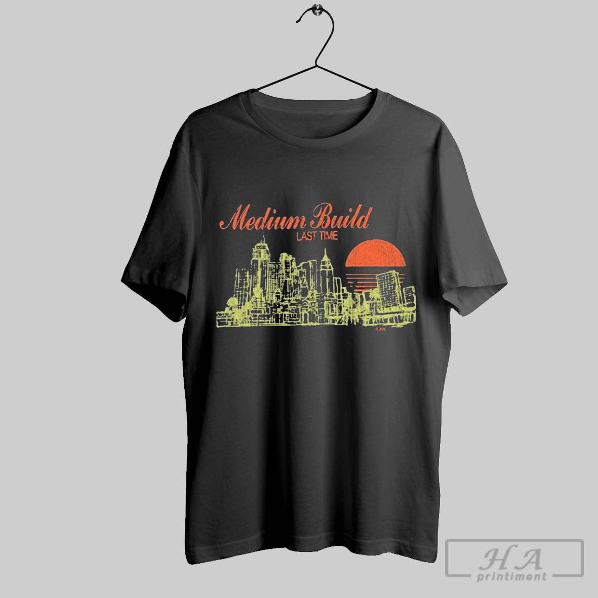 Official Cityscape Medium Build Last Time Retro - Adult & Kids T-Shirts, Sweatshirts & Hoodies apparel design preview 1
