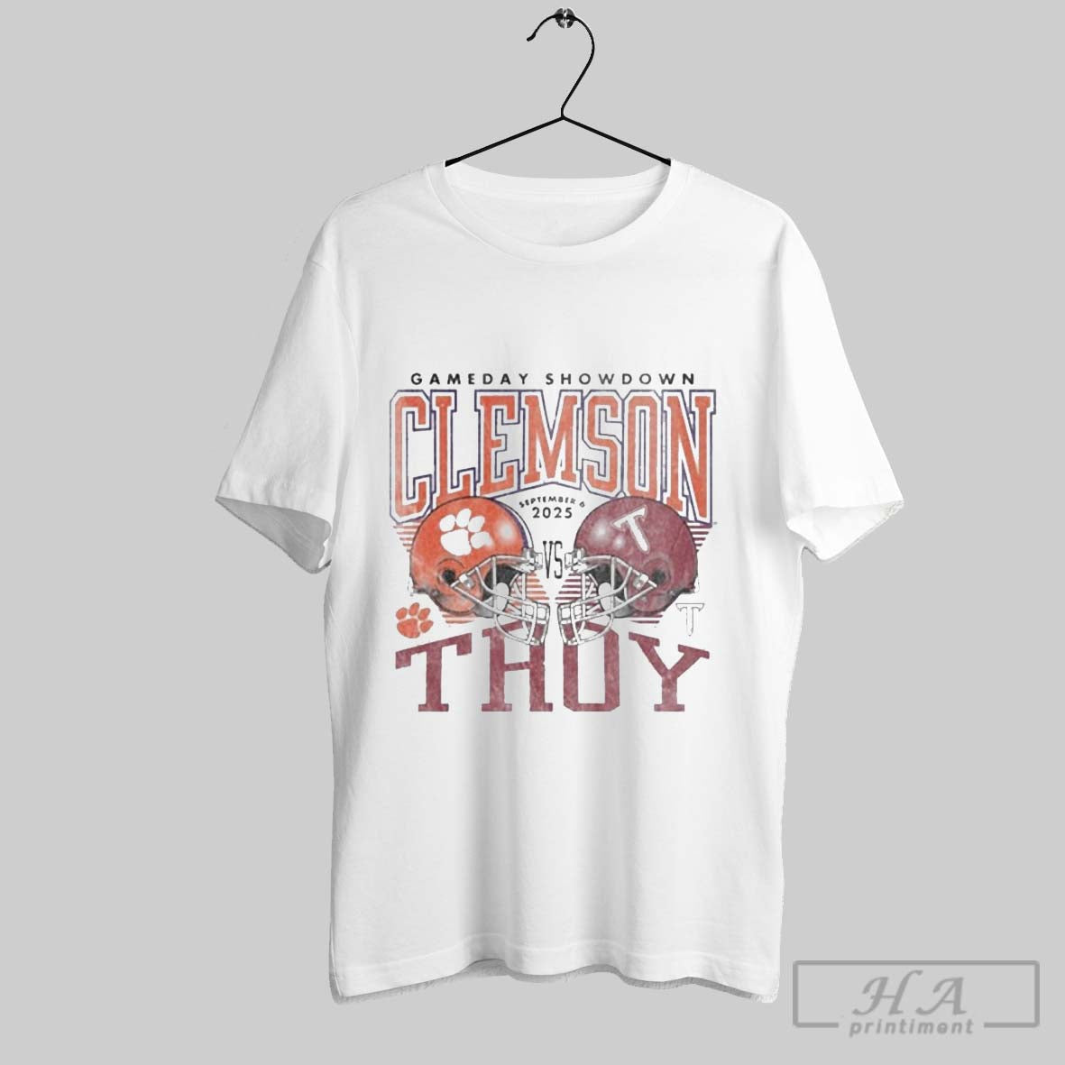 Official Clemson Tigers Vs Troy Trojans 2025 Gameday - Adult & Kids T-Shirts, Sweatshirts & Hoodies apparel design preview 1