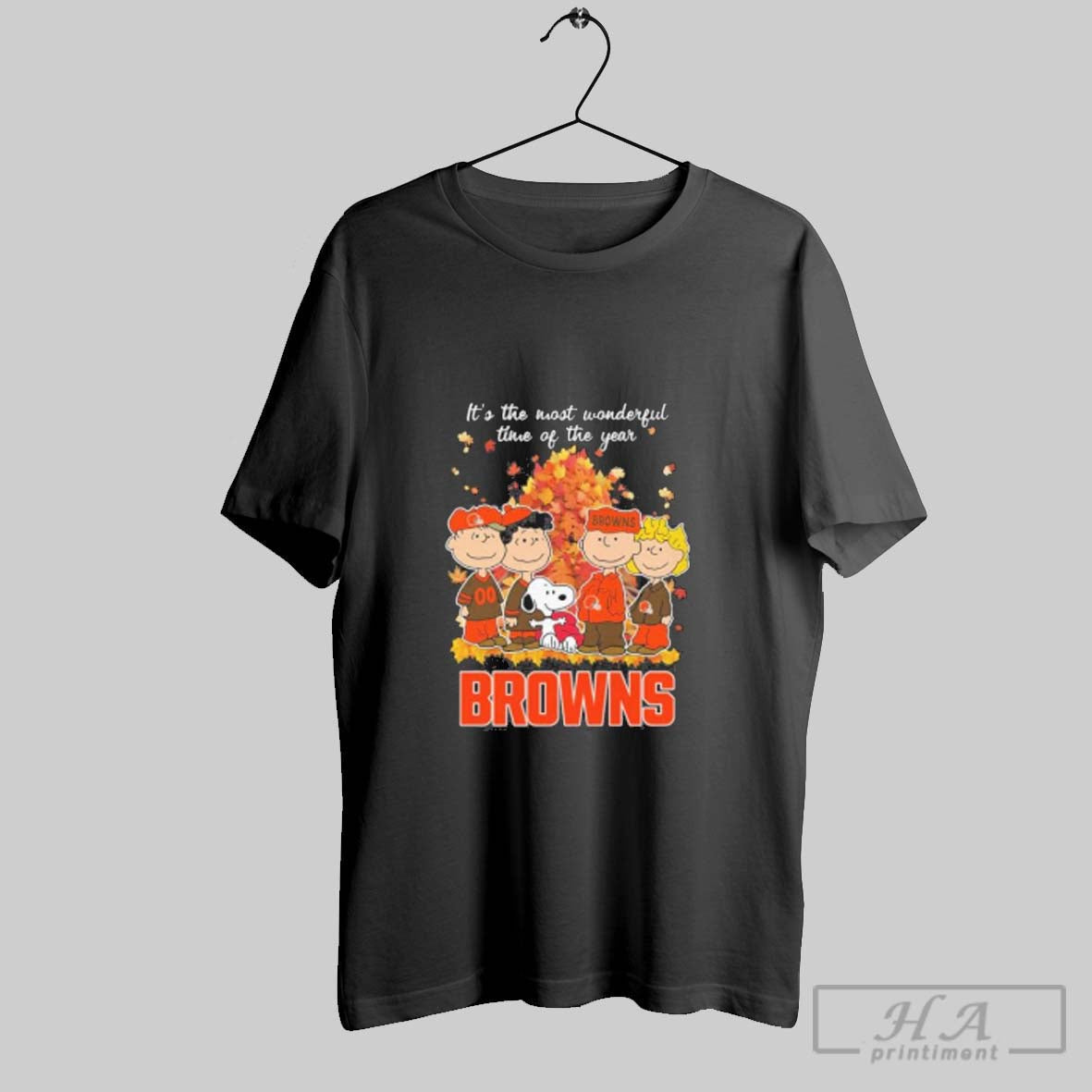 Official Cleveland Browns And Peanuts Character Its - Adult & Kids T-Shirts, Sweatshirts & Hoodies apparel design preview 1