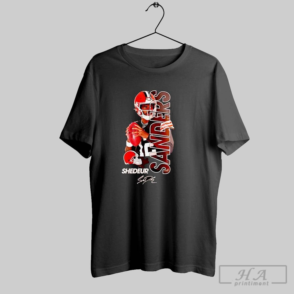 Official Cleveland Browns Shedeur Sanders Signature - Adult & Kids T-Shirts, Sweatshirts & Hoodies apparel design preview 1