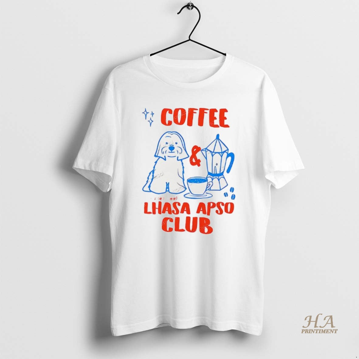 Official Coffee And Lhasa Apso Club - Adult & Kids T-Shirts, Sweatshirts & Hoodies apparel design preview 1