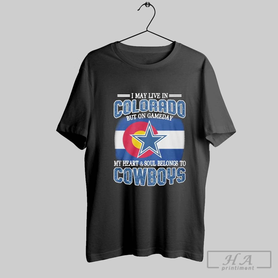 Official Colorado Cowboys Fans Gameday My Heart And - Adult & Kids T-Shirts, Sweatshirts & Hoodies apparel design preview 1