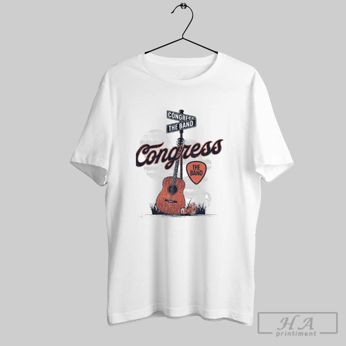 Official Congress The Band Guitar - Adult & Kids T-Shirts, Sweatshirts & Hoodies apparel design preview 1