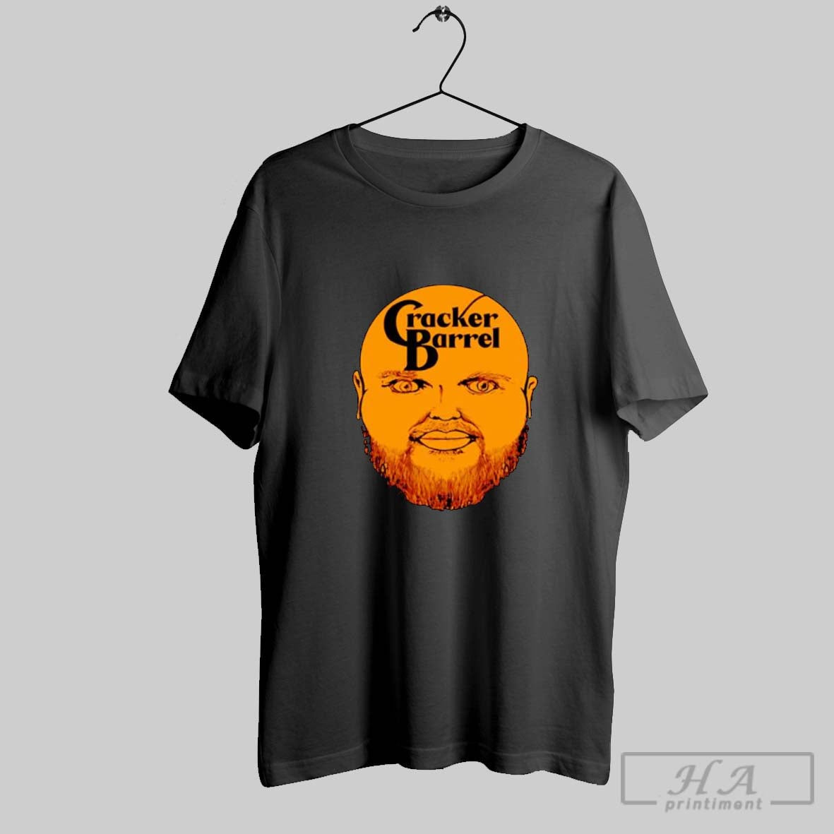 Official Cracker Barrel Spooky Man Face Logo Foodie - Adult & Kids T-Shirts, Sweatshirts & Hoodies apparel design preview 1