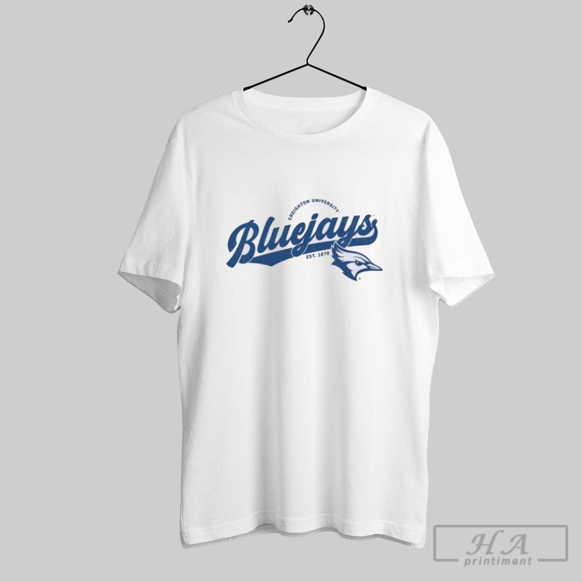 Official Creighton University Bluejays Script Logo - Adult & Kids T-Shirts, Sweatshirts & Hoodies apparel design preview 1