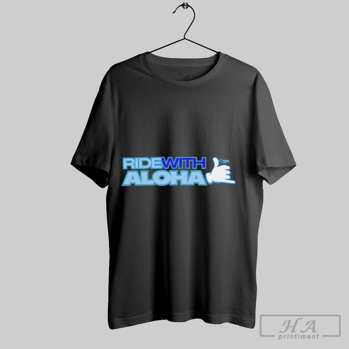 Official Cruising In The 808 Ride With Aloha Shaka - Adult & Kids T-Shirts, Sweatshirts & Hoodies apparel design preview 1