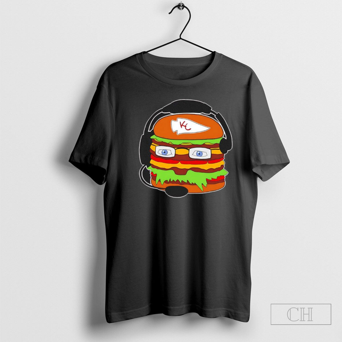 Official Cursed Burger Andy Reid Kansas City Chiefs - Adult & Kids T-Shirts, Sweatshirts & Hoodies apparel design preview 1
