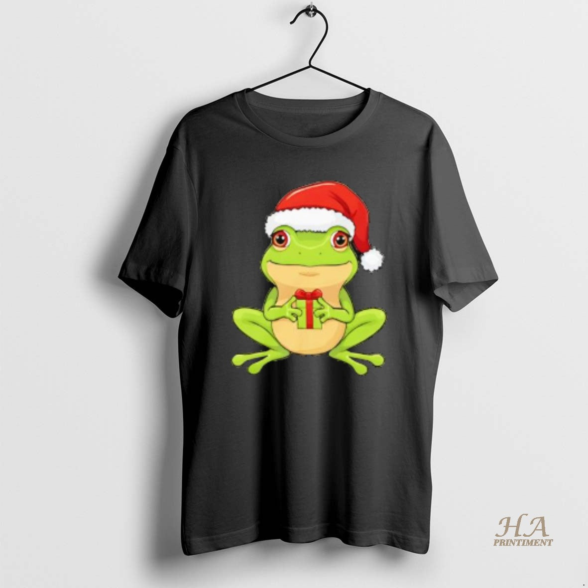 Official Cute Christmas Frog With Santa Hat - Adult & Kids T-Shirts, Sweatshirts & Hoodies apparel design preview 1