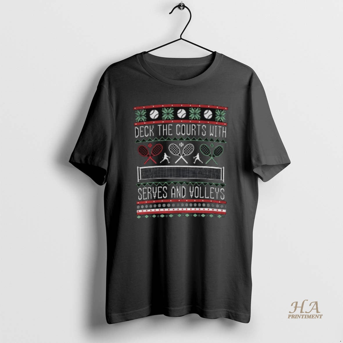 Official Deck The Courts With Serves And Volleys - Adult & Kids T-Shirts, Sweatshirts & Hoodies apparel design preview 1