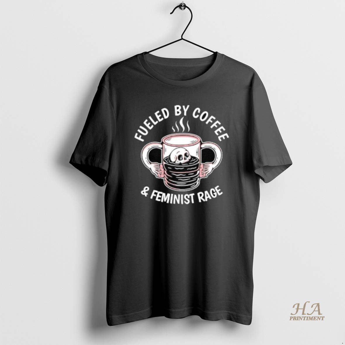 Official Deled By Coffee And Feminist Rage - Adult & Kids T-Shirts, Sweatshirts & Hoodies apparel design preview 1