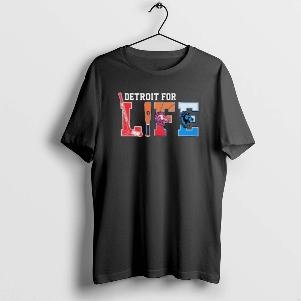 Official Detroit For Life Sports Teams Tigers Lions - Adult & Kids T-Shirts, Sweatshirts & Hoodies apparel design preview 1