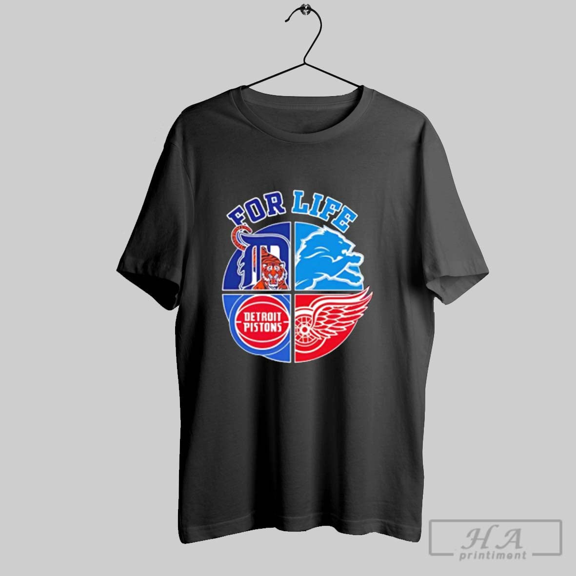 Official Detroit Sports For Life Logo - Adult & Kids T-Shirts, Sweatshirts & Hoodies apparel design preview 1