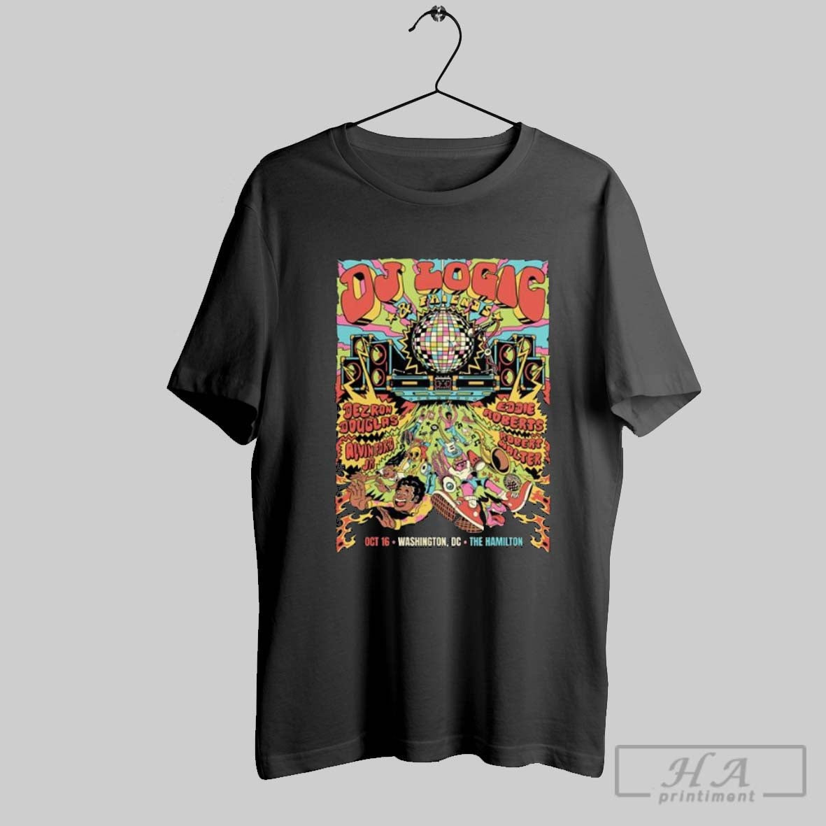 Official Dj Logic And Friends Washington October 16 - Adult & Kids T-Shirts, Sweatshirts & Hoodies apparel design preview 1