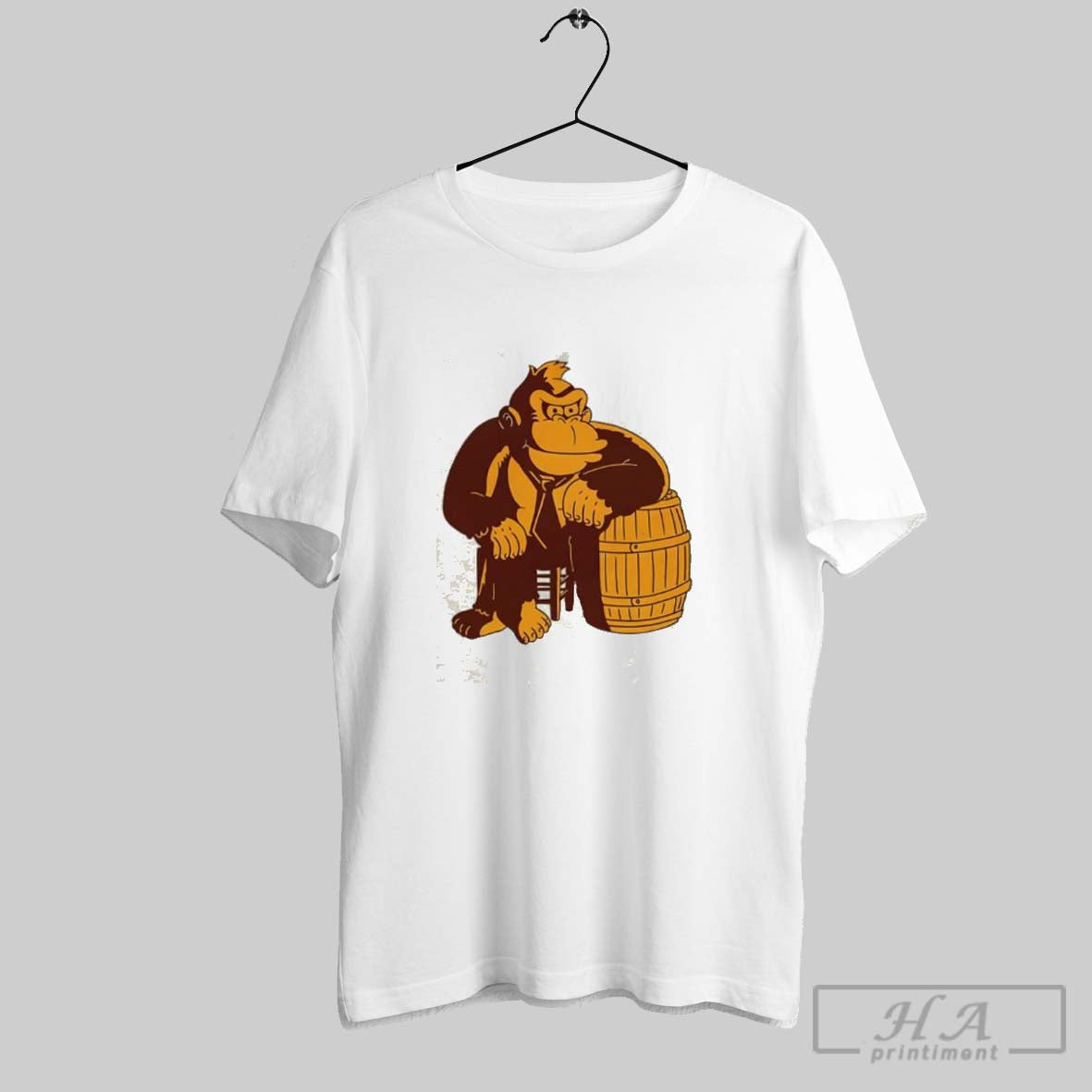 Official Donkey Kong Cracker Barrel Parody Logo - Adult & Kids T-Shirts, Sweatshirts & Hoodies apparel design preview 1