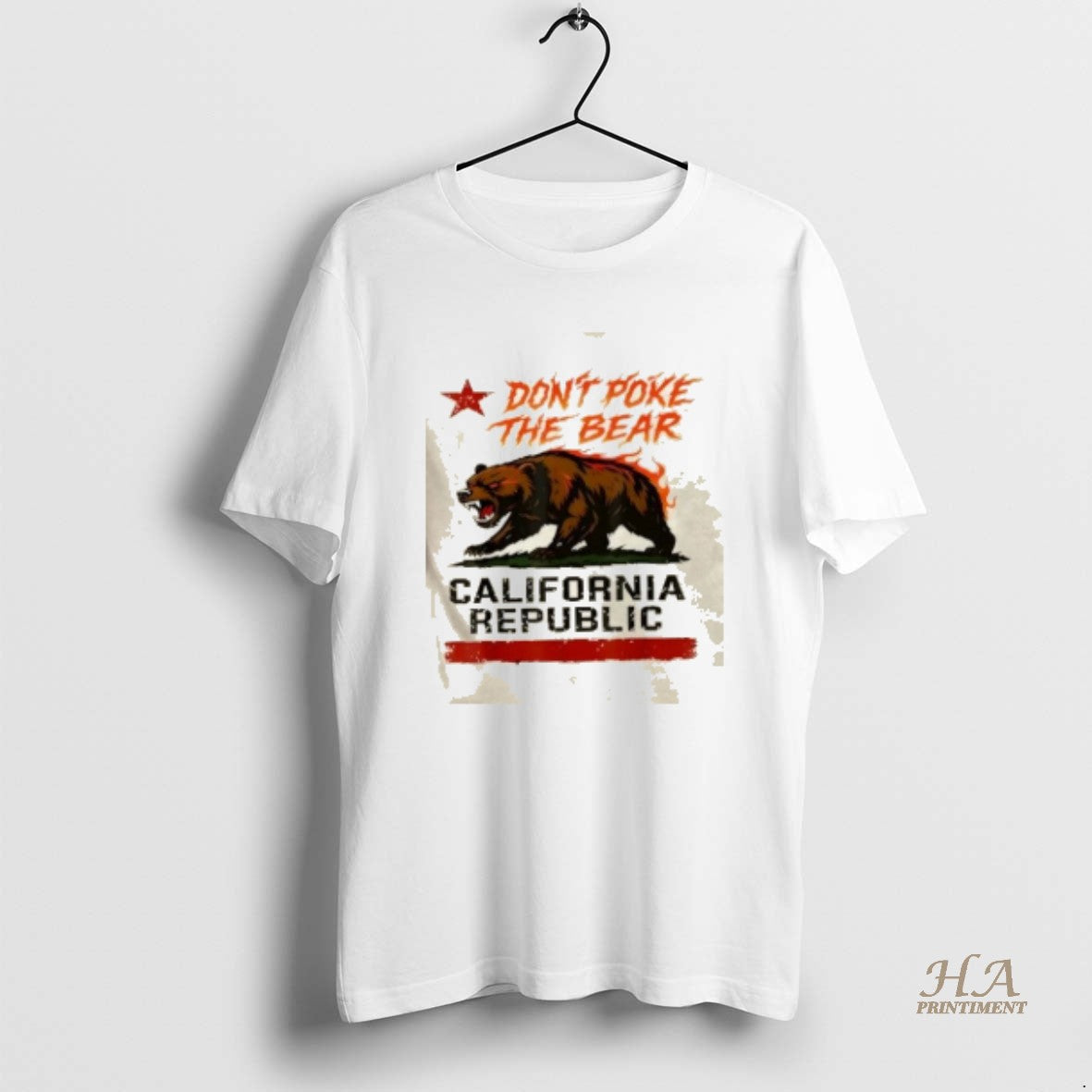 Official Dont Poke The Bear California Republic - Adult & Kids T-Shirts, Sweatshirts & Hoodies apparel design preview 1
