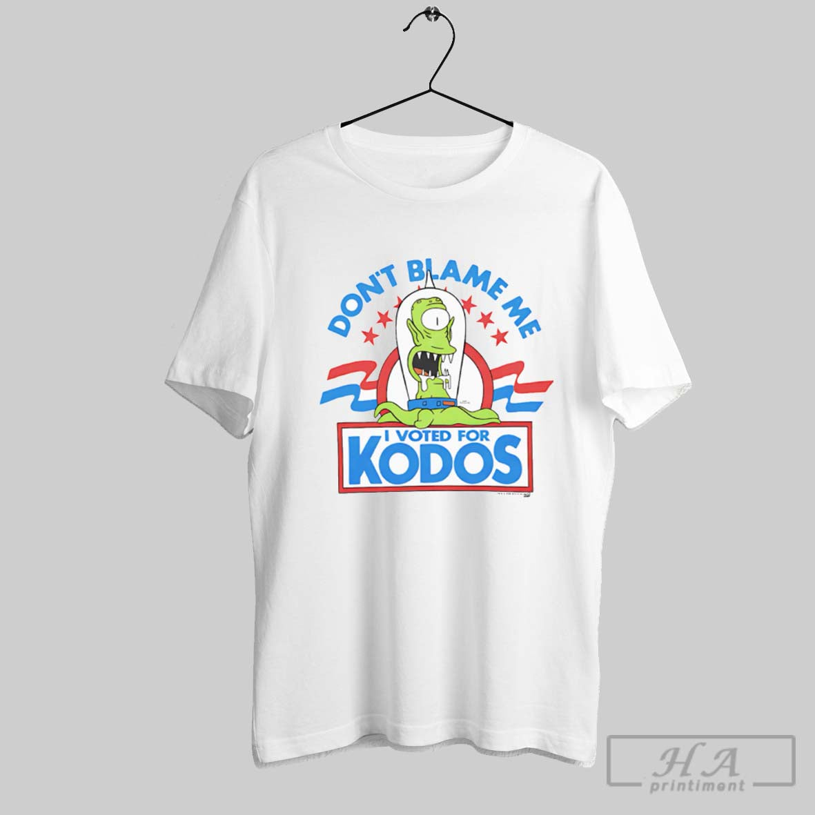 Official Dont Blame Me I Voted For Kodos - Adult & Kids T-Shirts, Sweatshirts & Hoodies apparel design preview 1