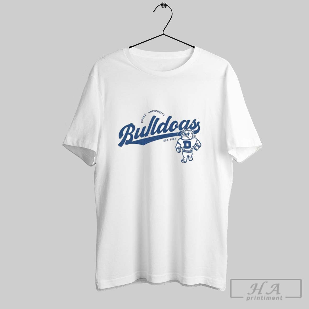 Official Drake University Bulldogs Script Logo - Adult & Kids T-Shirts, Sweatshirts & Hoodies apparel design preview 1