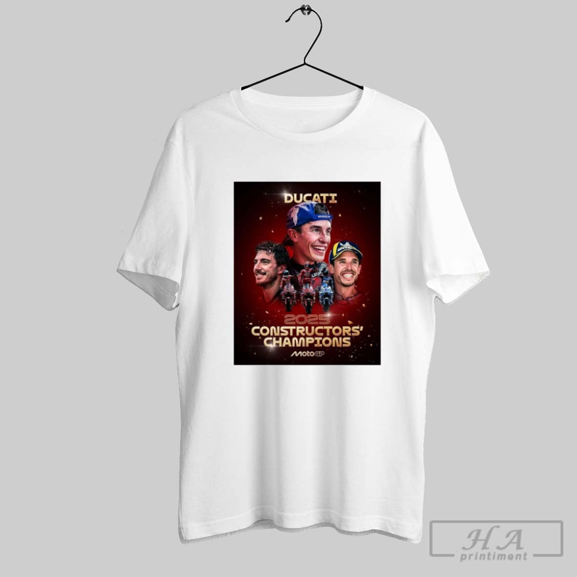 Official Ducati 2025 Constructors Champions Marc - Adult & Kids T-Shirts, Sweatshirts & Hoodies apparel design preview 1