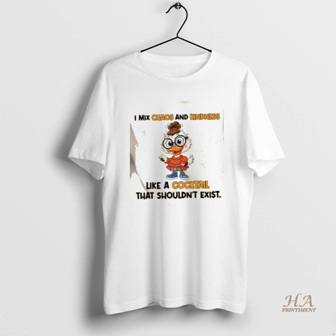 Official Duck I Mix Chaos And Kindness Like A - Adult & Kids T-Shirts, Sweatshirts & Hoodies apparel design preview 1